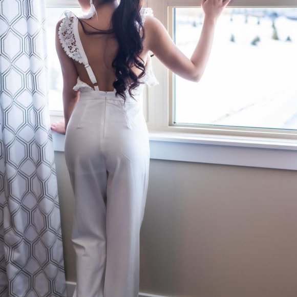 🌴CRUISE PLS🌴Pretty in Lace Jumpsuit - Picture 4 of 4